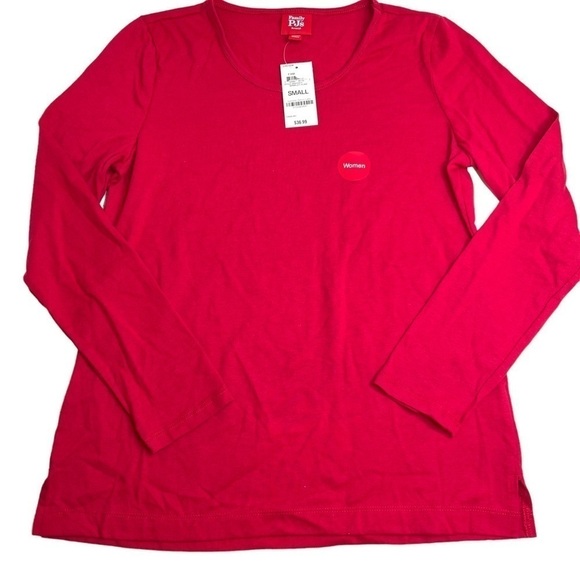 Macy's Family PJs Pajamas Matching Brinkley Plaid Shirt Solid Red Small New - Picture 2 of 6